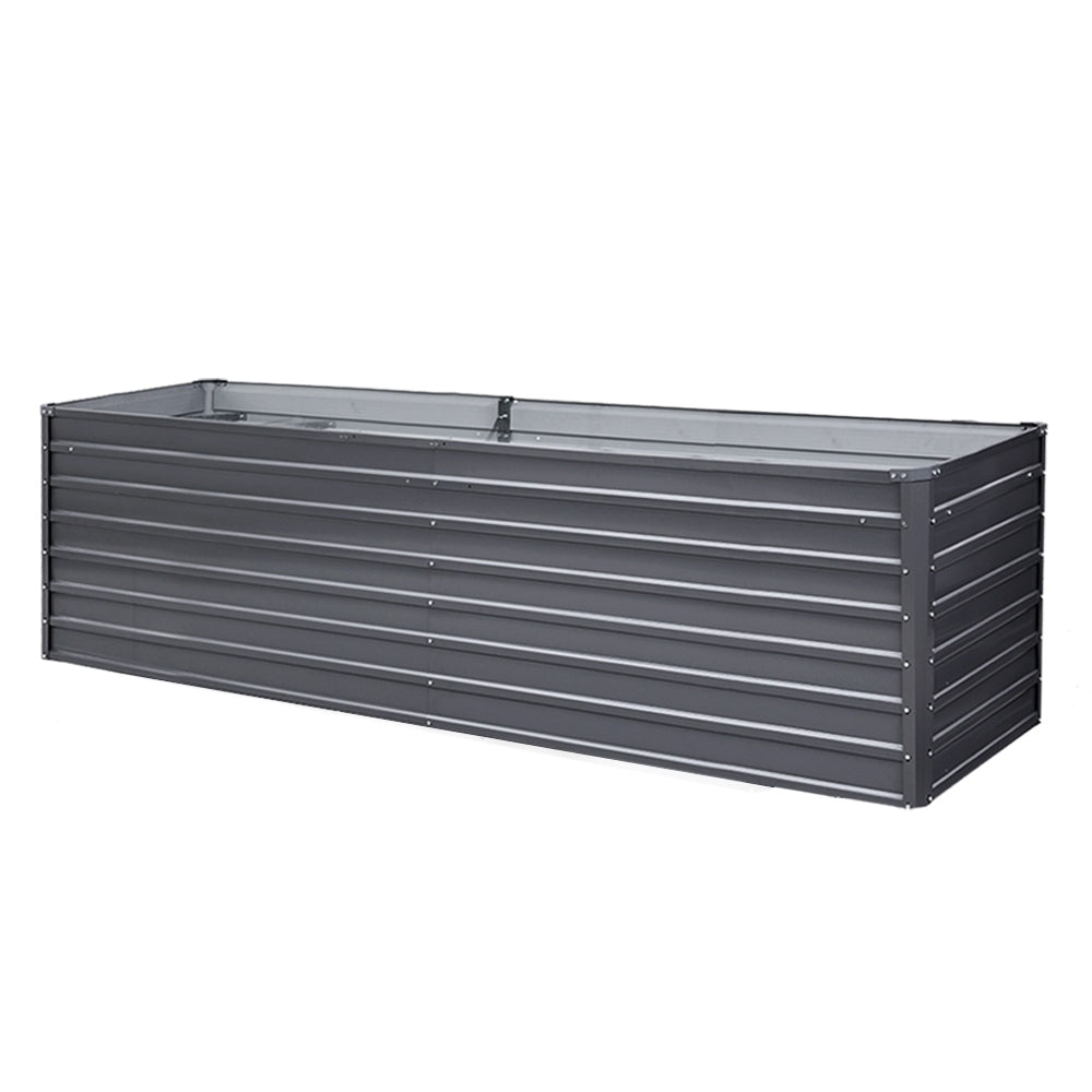 NNEDSZ Greenfingers Garden Bed 320 x 80 x 77cm Galvanised Steel Raised Planter 2N1-0