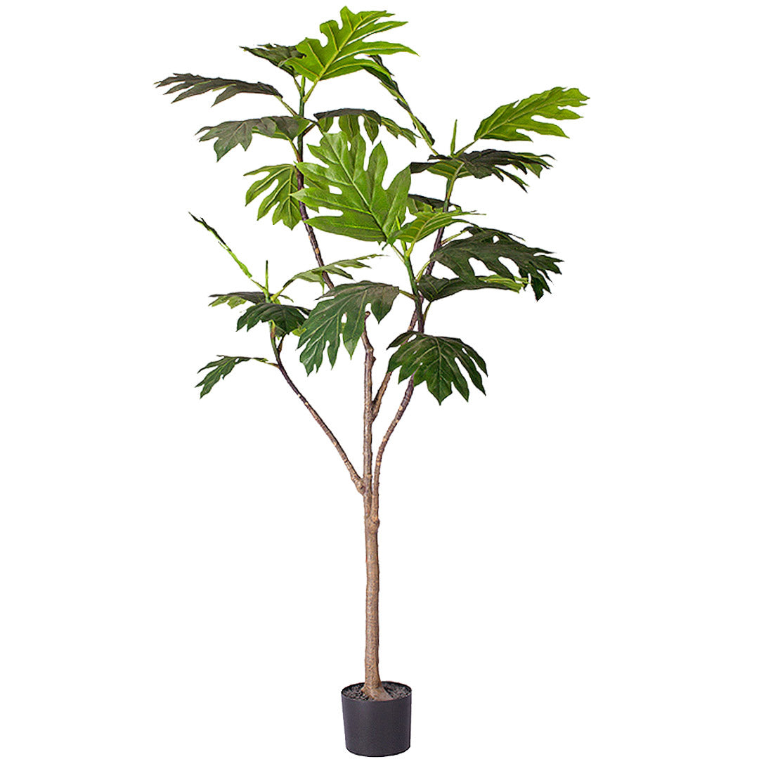 NNEAGS 180cm Artificial Natural Green Split-Leaf Philodendron Tree Fake Tropical Indoor Plant Home Office Decor-0