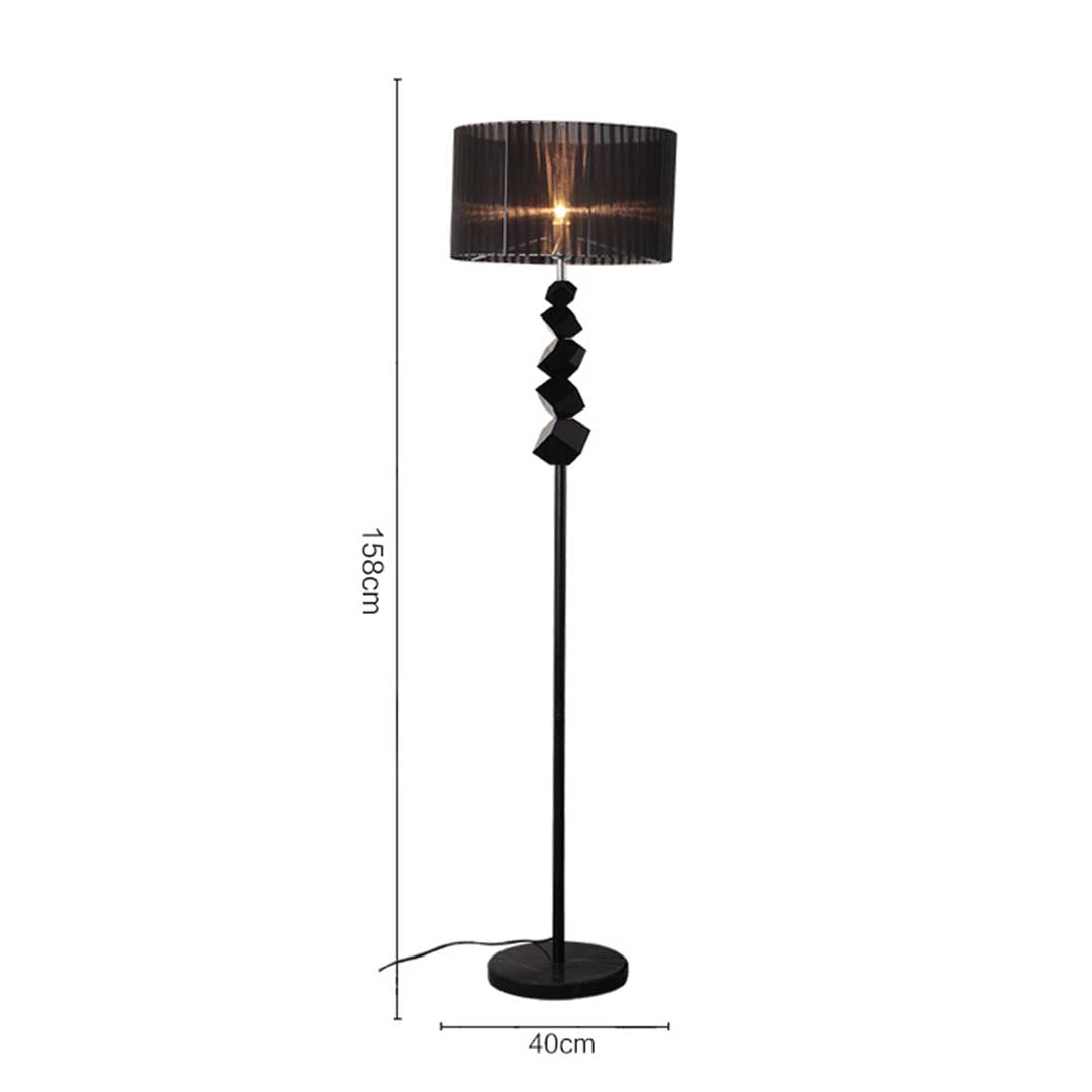 NNEAGS Floor Lamp Metal Base Standing Light with Dark Shade Tall Lamp-1