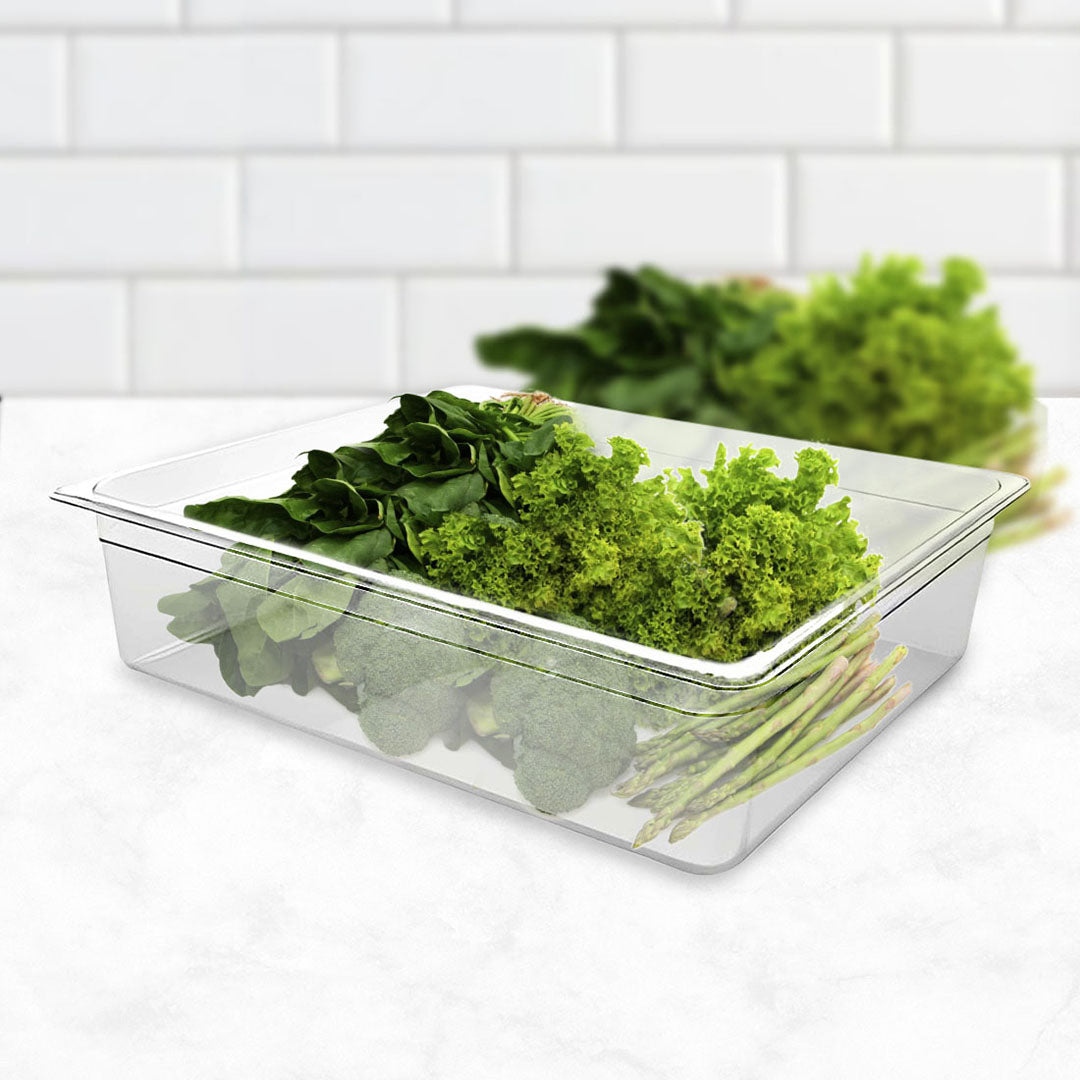NNEAGS 150mm Clear Gastronorm GN Pan 1/1 Food Tray Storage Bundle of 6