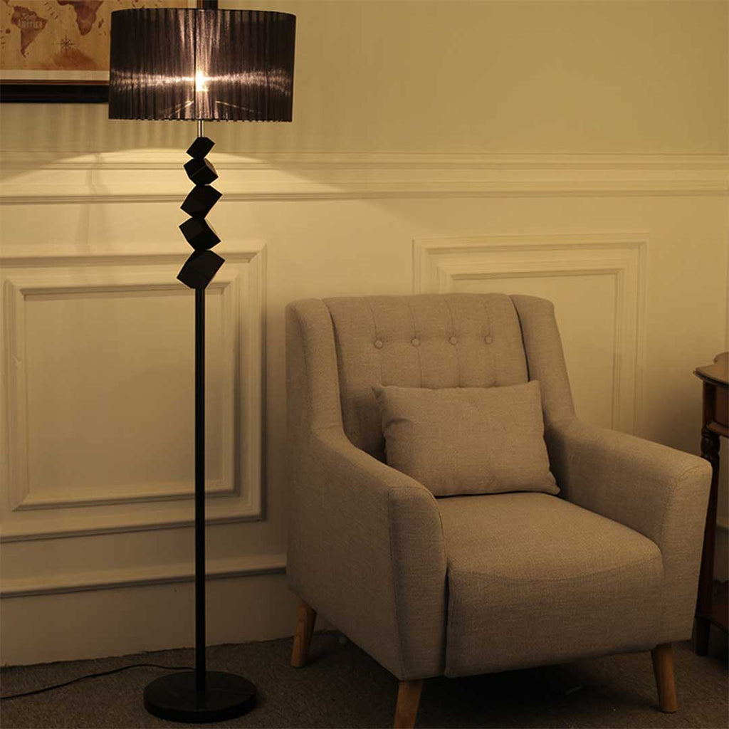 NNEAGS Floor Lamp Metal Base Standing Light with Dark Shade Tall Lamp-4