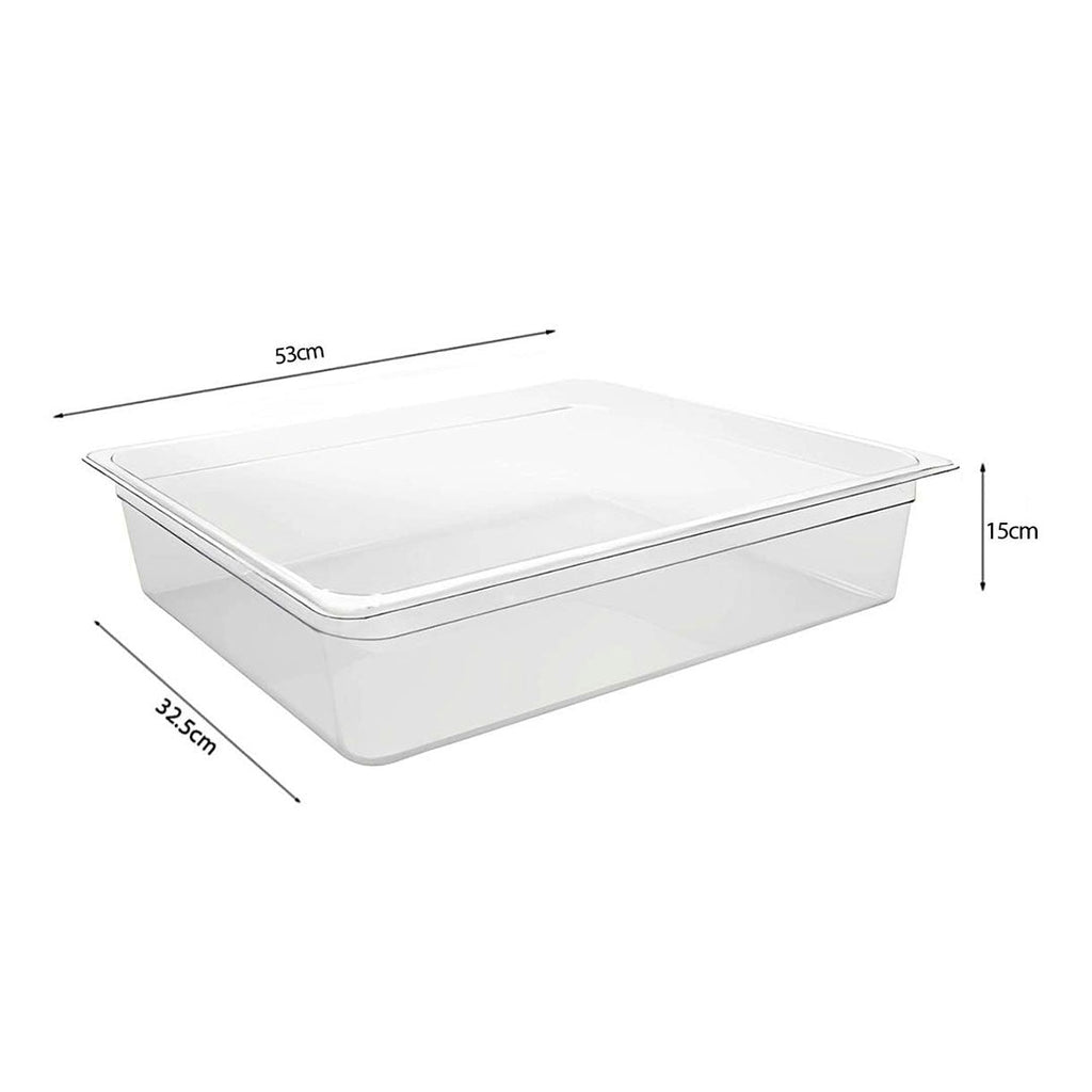 NNEAGS 150mm Clear Gastronorm GN Pan 1/1 Food Tray Storage Bundle of 6