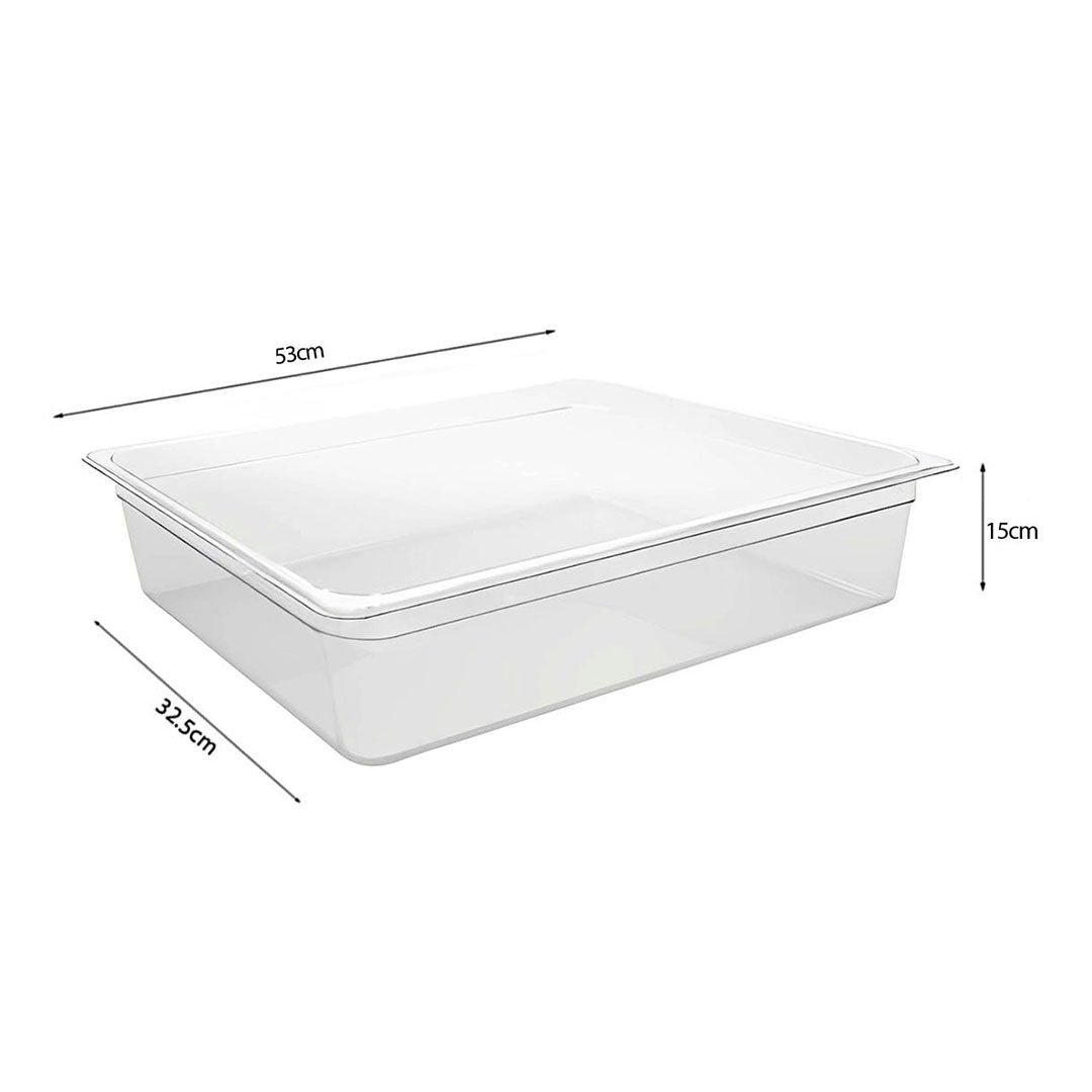 NNEAGS 150mm Clear Gastronorm GN Pan 1/1 Food Tray Storage Bundle of 6