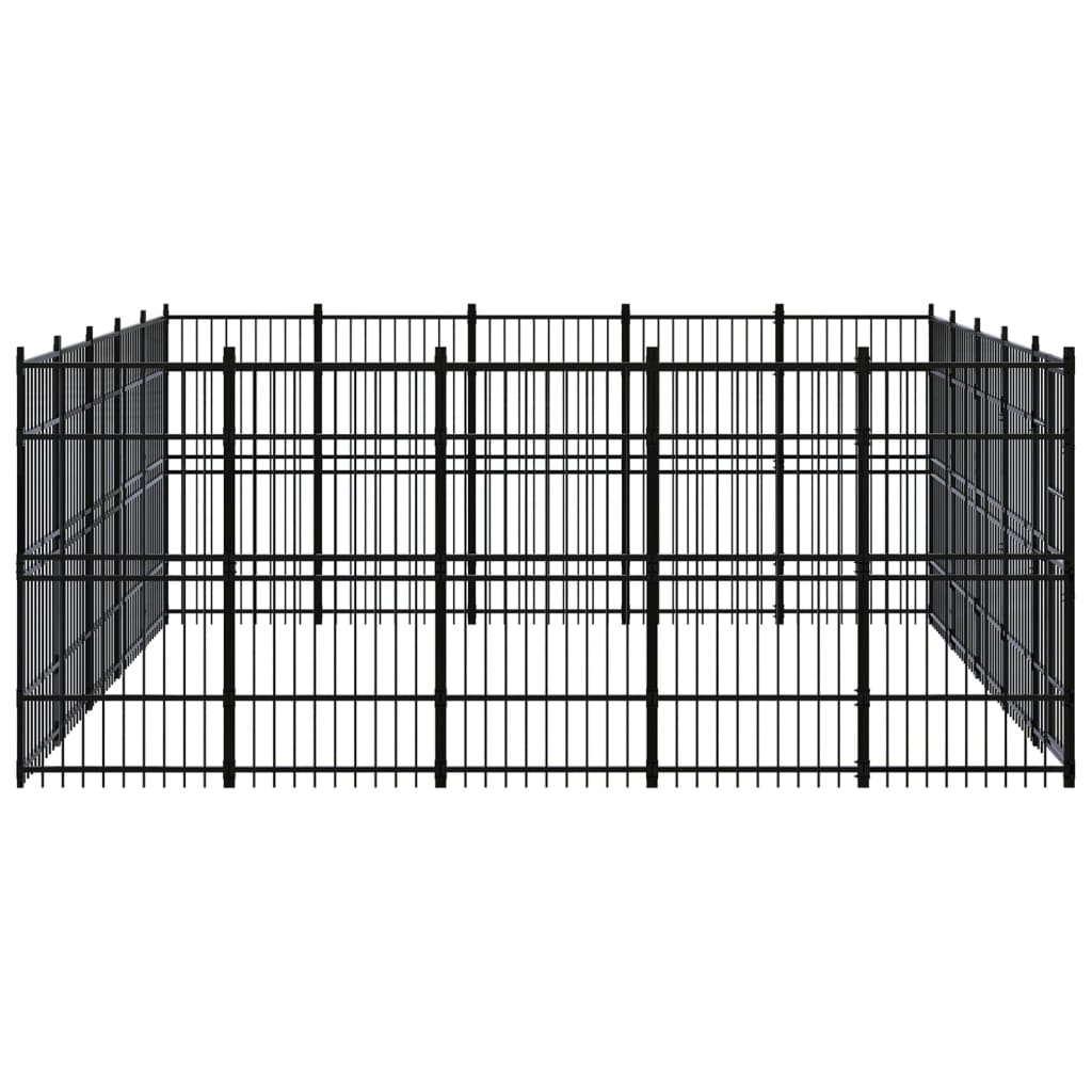 NNEVL Outdoor Dog Kennel Steel 23.04 m²