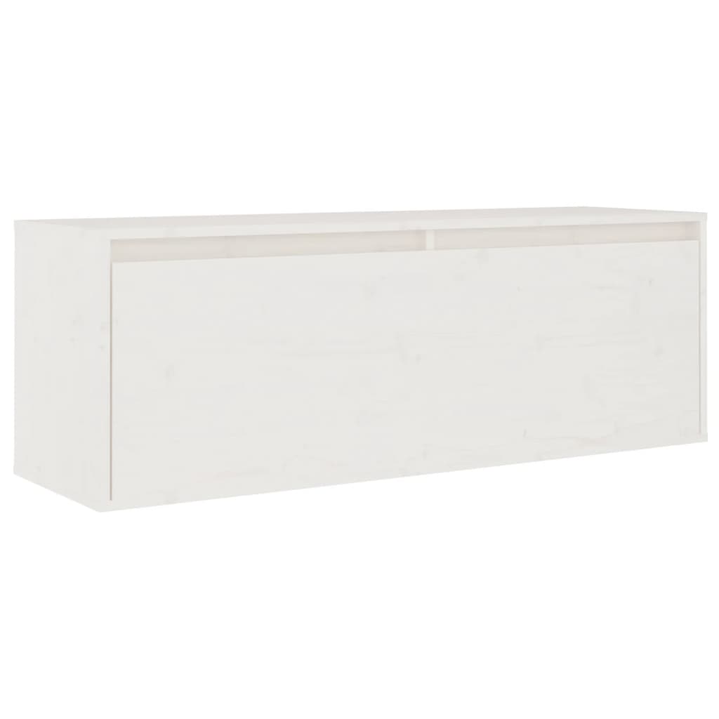 NNEVL TV Cabinets 4 pcs White Solid Wood Pine