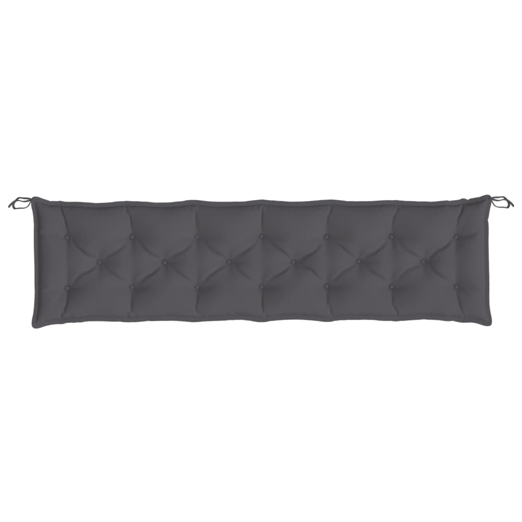 NNEVL Garden Bench Cushions 2pcs Anthracite 200x50x7cm Oxford Fabric