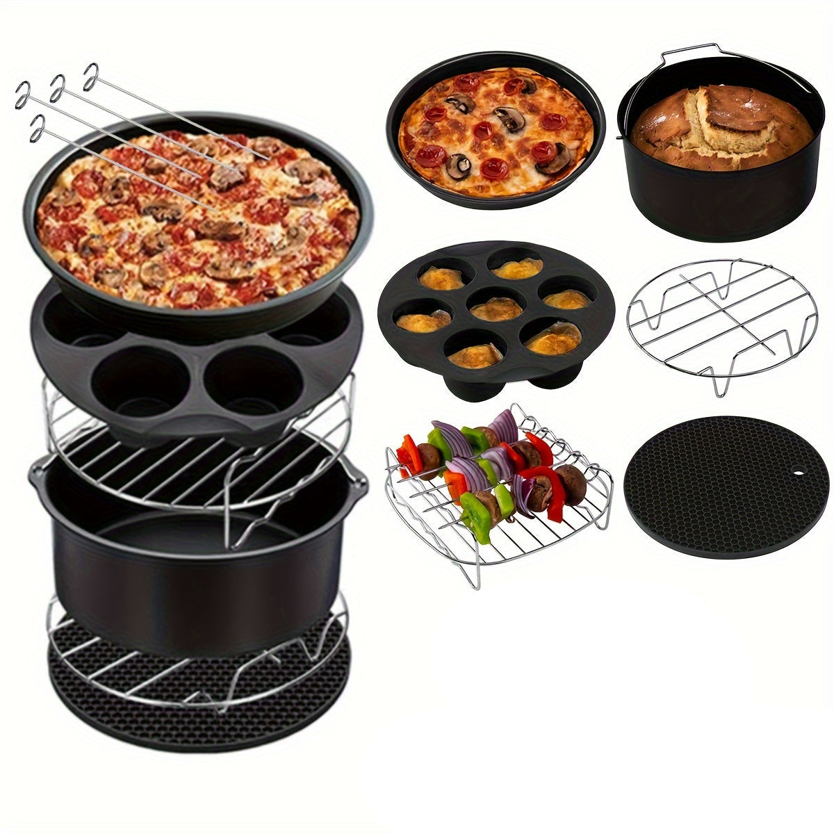 NNETM Air Fryer Accessory Kit for Fryers-0