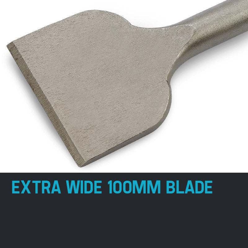 NNEMB 100mm Extra Wide Flat Tile Lifter Jackhammer Chisel Bit-30mm x 410mm