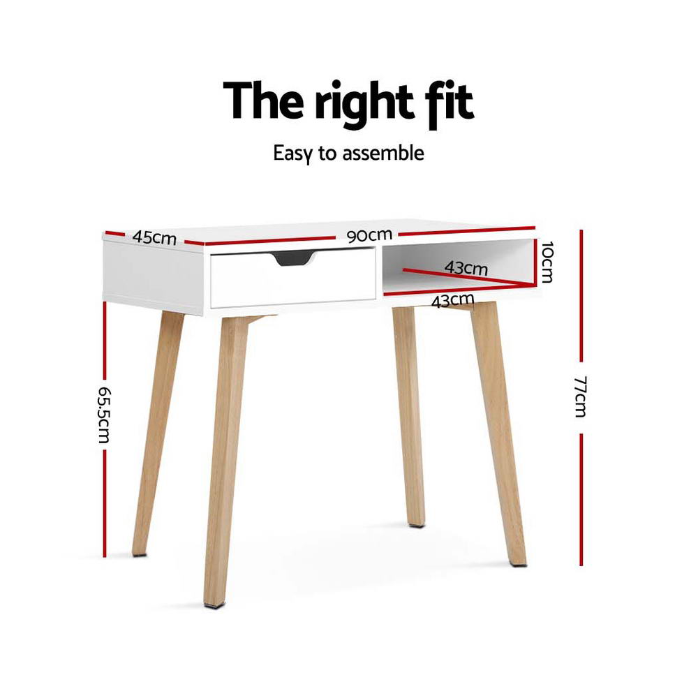 NNEDSZ Office Computer Desk Study Table Storage Drawers Student Laptop White-1