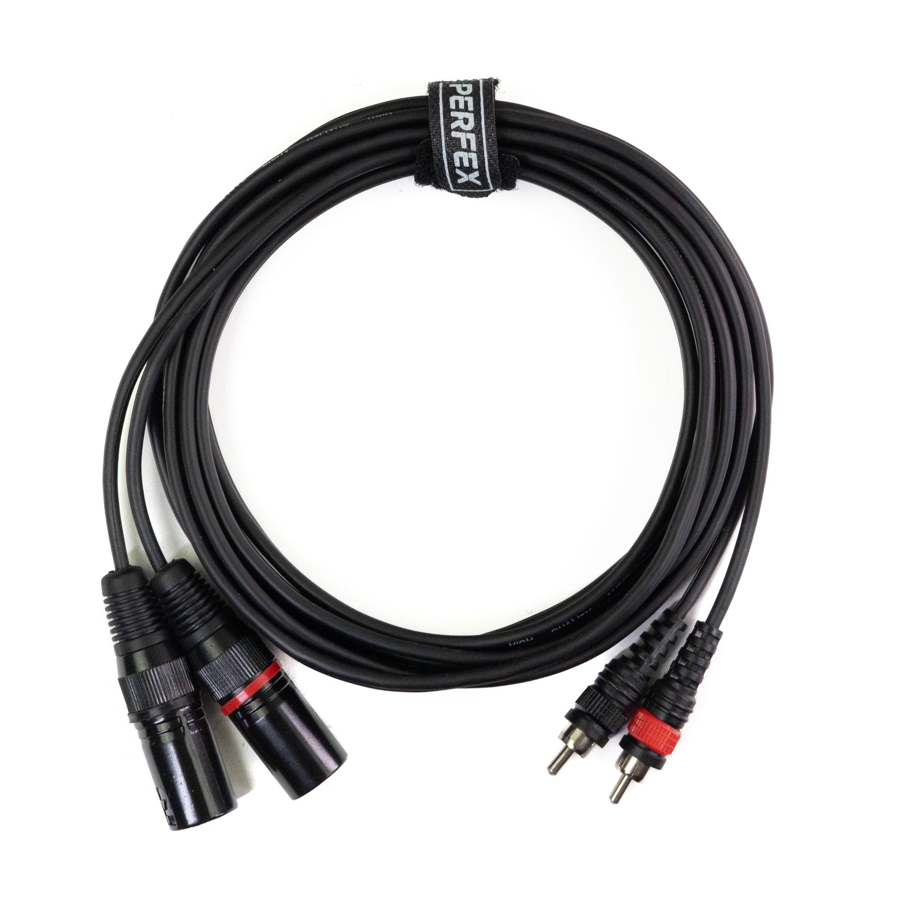 Perfex XLR male to phono RCA cable (3m)-0