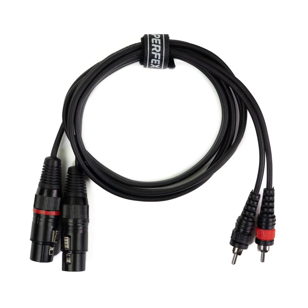 Perfex XLR female to phono RCA cable (1.3m)-0