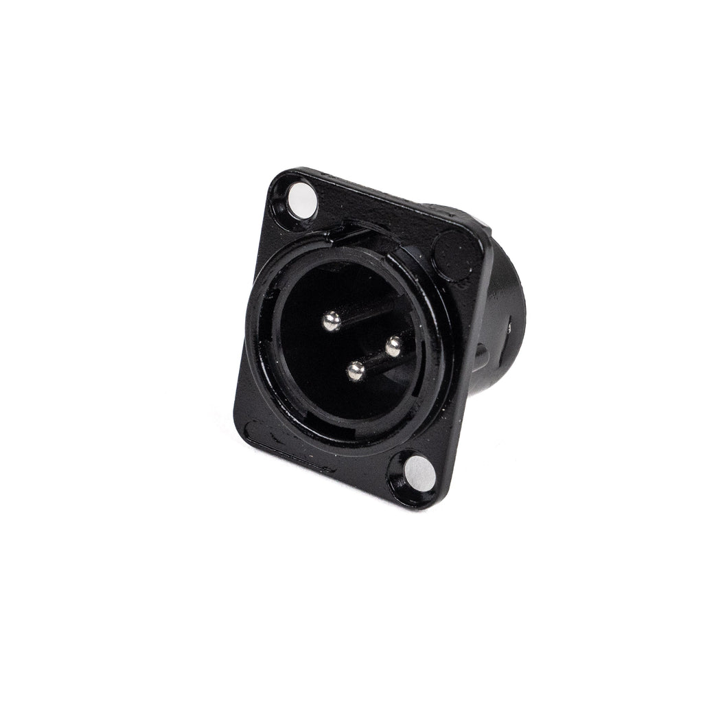 Perfex XLR Male Chassis Connector (Black)-1
