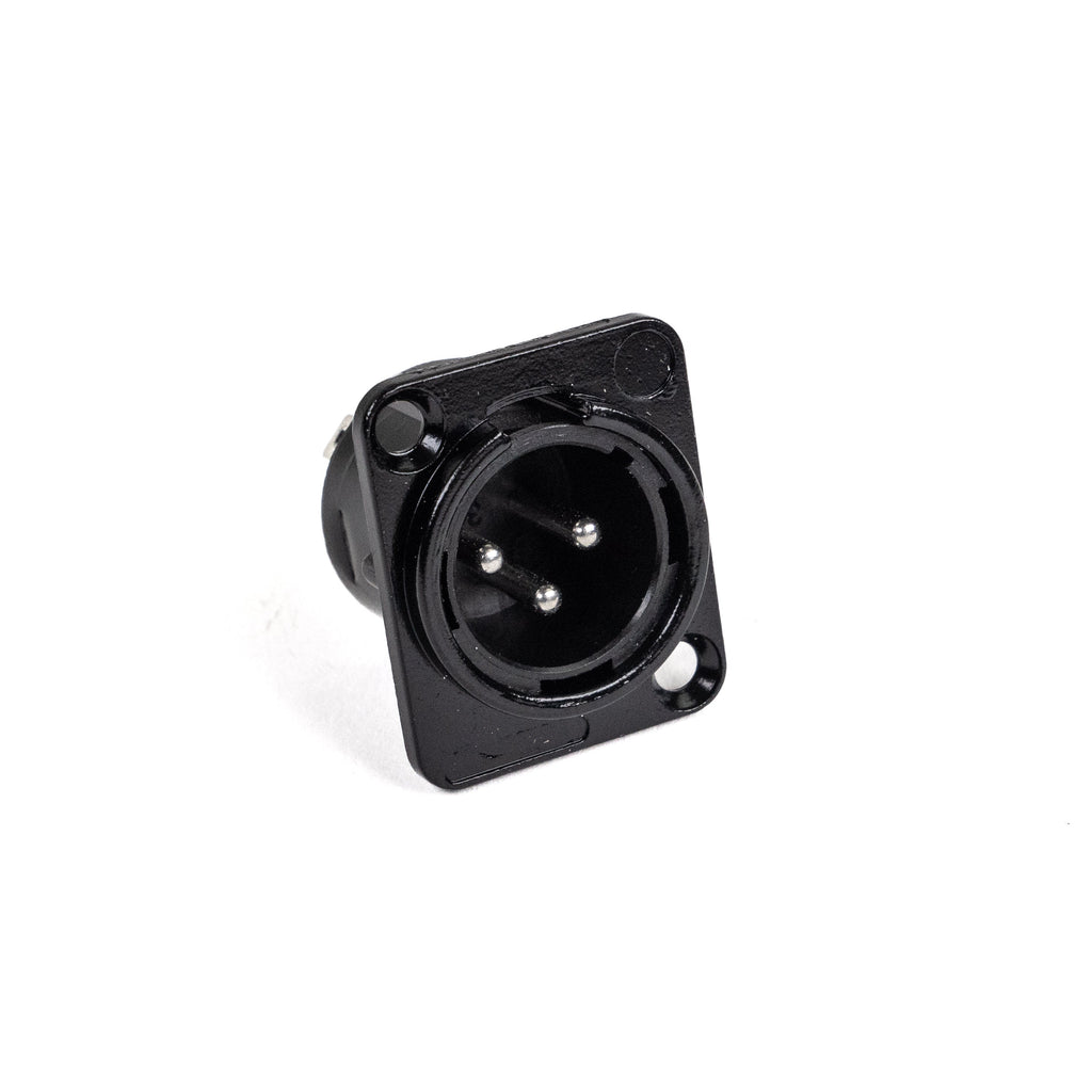 Perfex XLR Male Chassis Connector (Black)-0