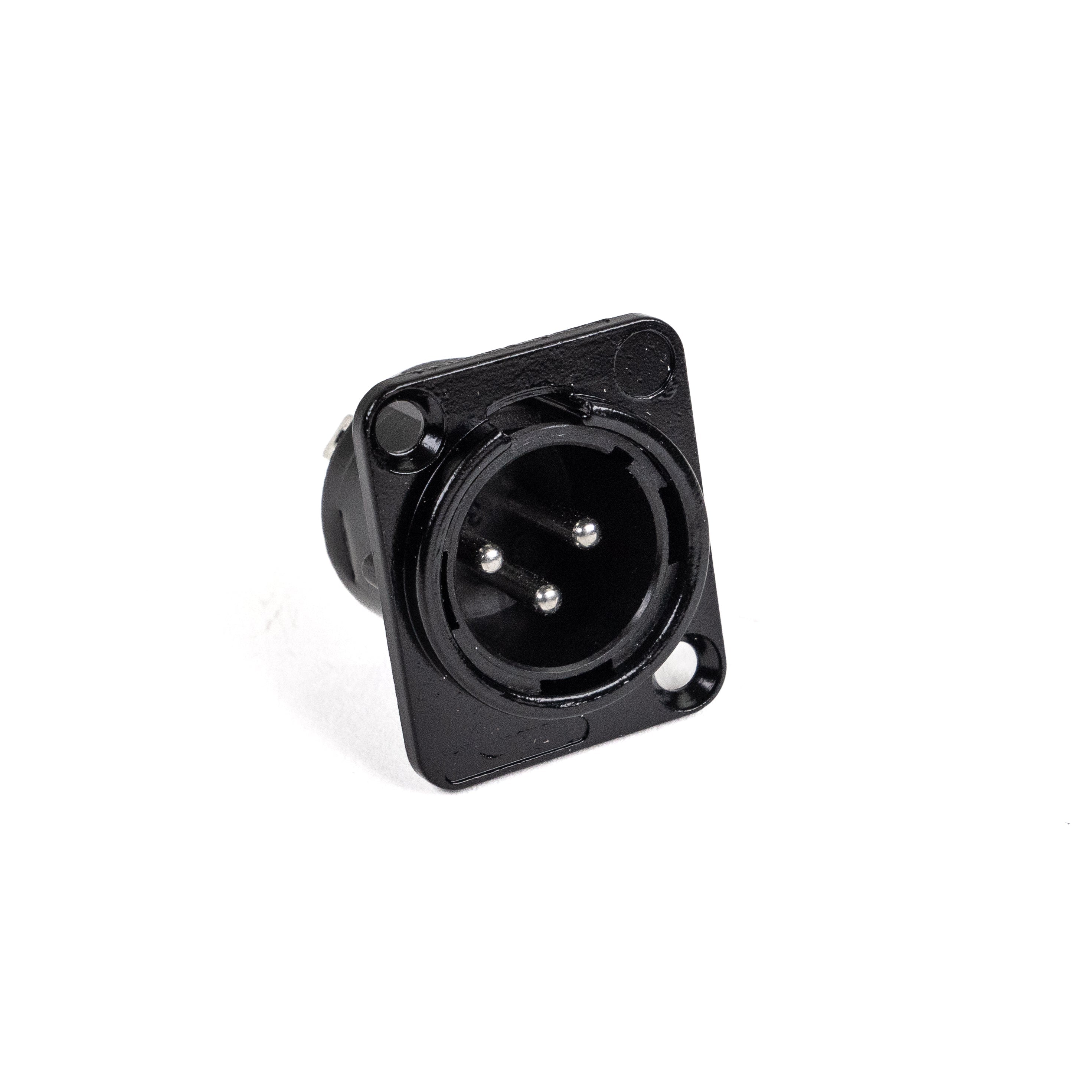 Perfex XLR Male Chassis Connector (Black)-0