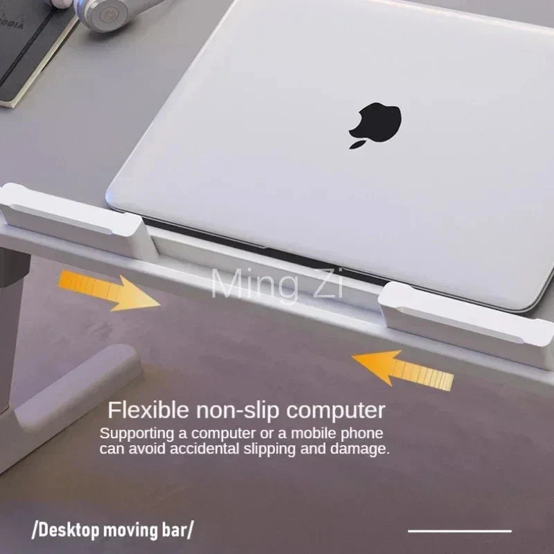 NNEOBA Foldable Laptop Desk with Adjustable Height and Radiator - Grey