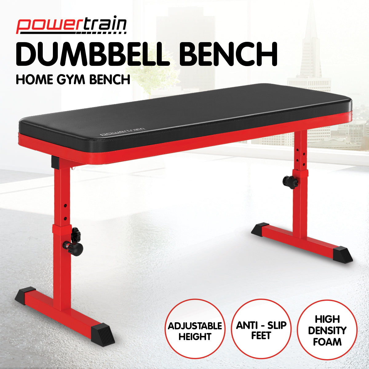 NNEDSZ Height-Adjustable Exercise Home Gym Flat Weight Bench