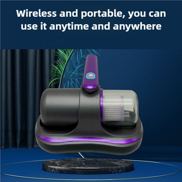 NNEDSZ Gold Handheld Dust Mite Vacuum Cleaner - Cordless, High Suction Power, USB Rechargeable-2
