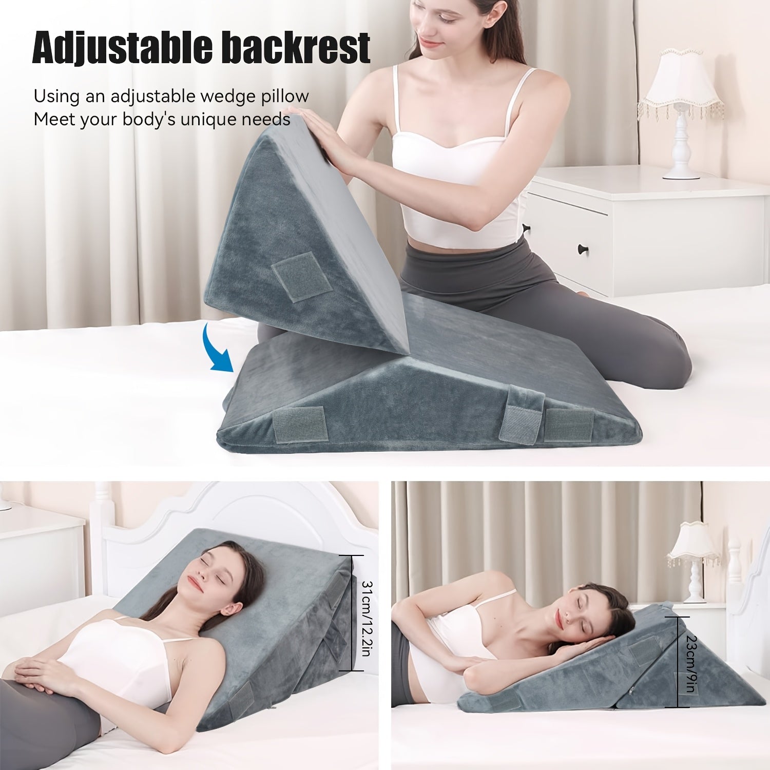 NNETM Wedge Pillow Set for Sleep Support (4pcs)-2