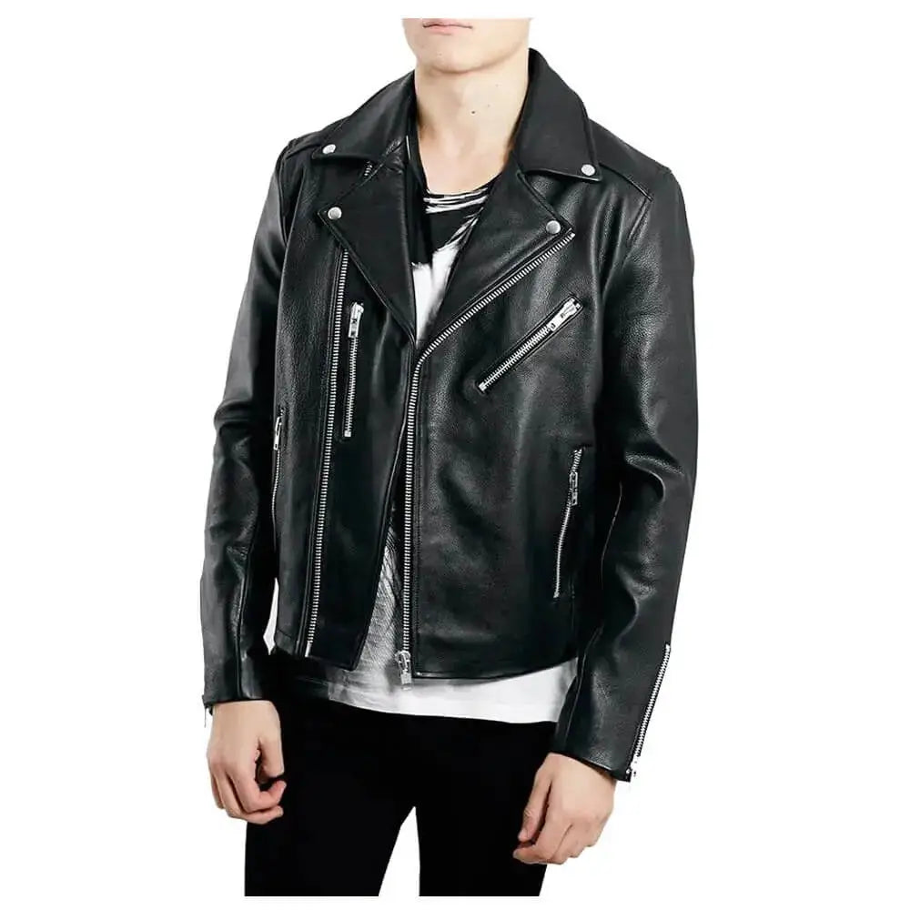 Men’s David Bowie Fashion Biker Leather Jacket